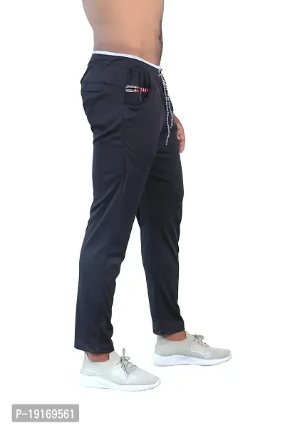 Men's Cotton Regular Fit Stretchable Athletic Loose Track Pants With Side Pockets-thumb2