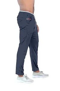 Men's Cotton Regular Fit Stretchable Athletic Loose Track Pants With Side Pockets-thumb1