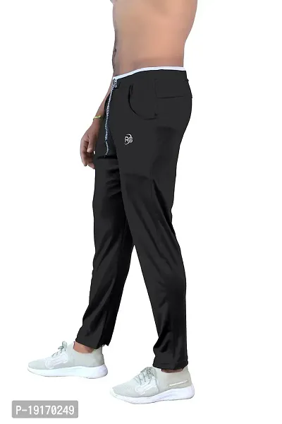 Men's Cotton Regular Fit Stretchable Athletic Loose Track Pants With Side Pockets-thumb3