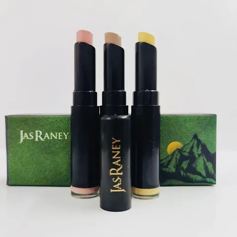 JAS RANEY 4 in 1 Makeup Stick Combo - 3 Pcs | 3 Pc Combo Of Concealer, Foundation, Corrector, Contour Stick | Pro 4 in 1 Makeup