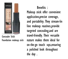 Jas Raney Perfect Makeup Panstick | Foundation | Concealer Lightweight, Full Coverage Foundation With Natural And Dewy Finish For Face Makeup| Easy To Apply With Hand Stick Applicator (Shade_06)-thumb1