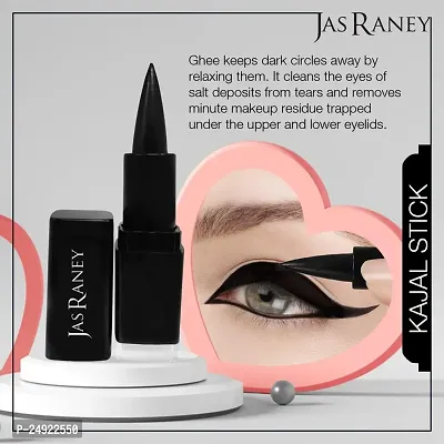 JAS RANEY Kajal (3.2 gm) | Black Kajal Stick | Waterproof Kajal | Kohl | Everlasting Kajal | Smudge Free kajal-thumb3