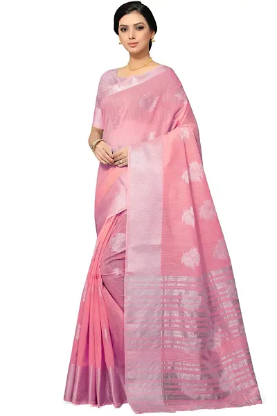 Fancy Silk Saree With Blouse Piece For Women