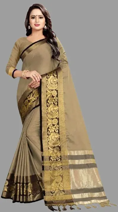 Stylish Art Silk Woven Design Saree with Blouse Piece For Women