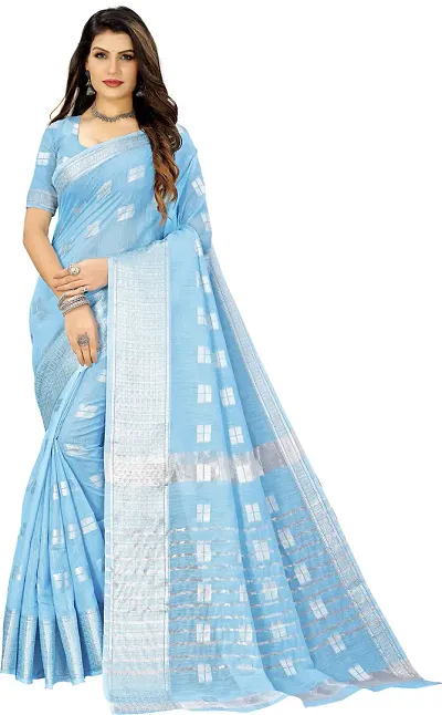 New In Cotton Saree with Blouse piece 