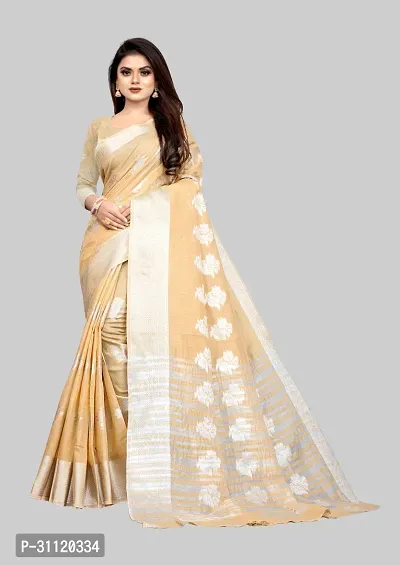 Fancy Cotton Silk Saree With Blouse Piece For Women