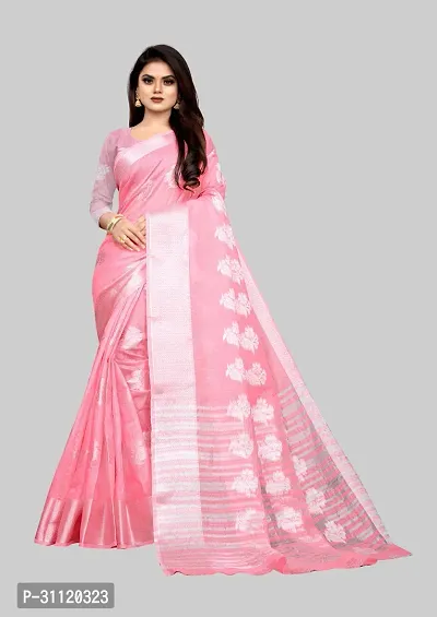 Fancy Cotton Silk Saree With Blouse Piece For Women-thumb0