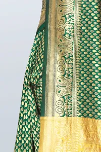 Stylish Art Silk Green Jacquard Saree with Blouse Piece For Women-thumb2