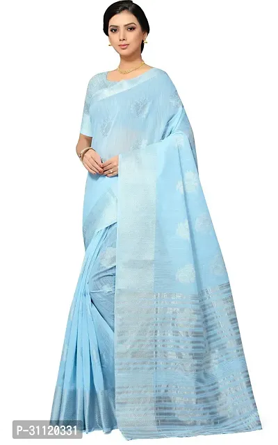 Fancy Cotton Silk Saree With Blouse Piece For Women