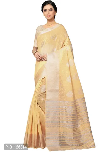 Fancy Cotton Silk Saree With Blouse Piece For Women