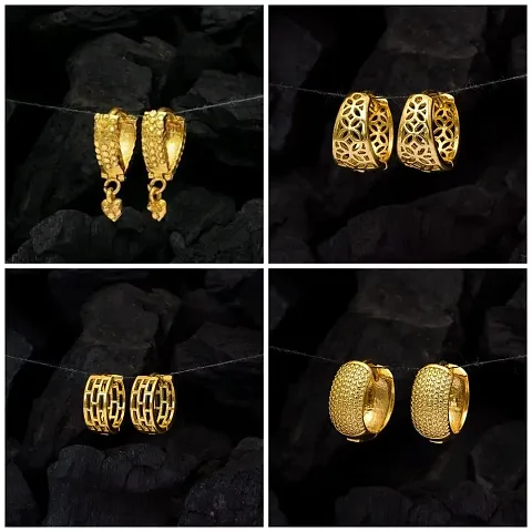 Alloy Drop Earrings For Women Pair Of 4