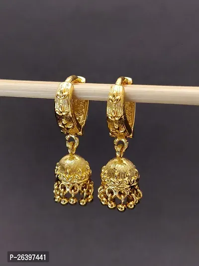 Golden Alloy  Drop Earrings For Women