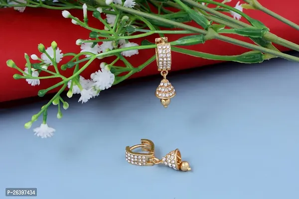 Golden Alloy  Drop Earrings For Women