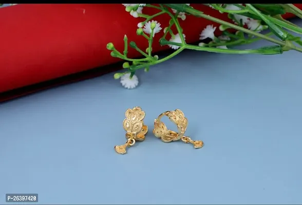 Golden Alloy  Drop Earrings For Women-thumb0