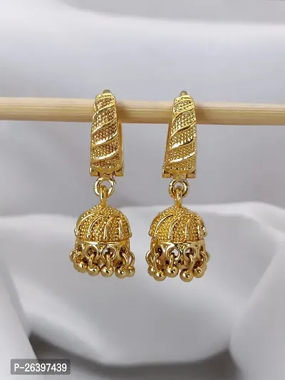 Golden Alloy  Drop Earrings For Women