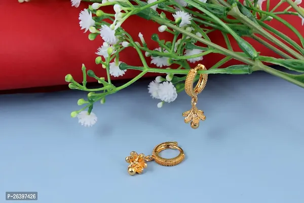 Golden Alloy  Drop Earrings For Women