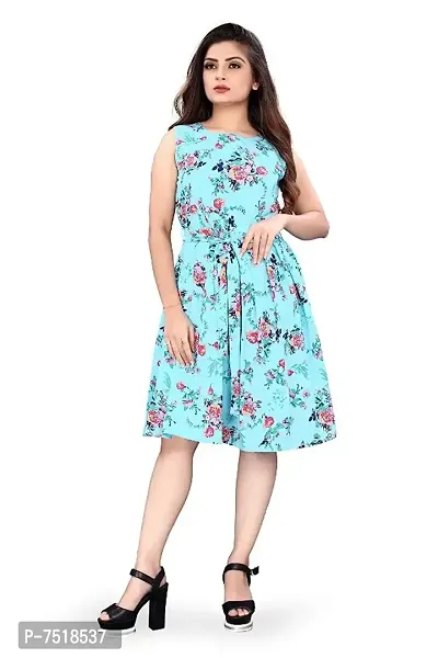 Classic Crepe Printed Dresses for Women-thumb0