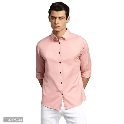 Reliable Polyester Solid Long Sleeves Casual Shirts For Men-thumb0