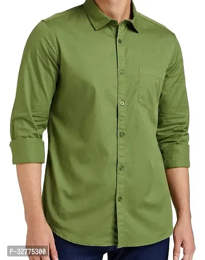 Reliable Polyester Solid Long Sleeves Casual Shirts For Men-thumb0