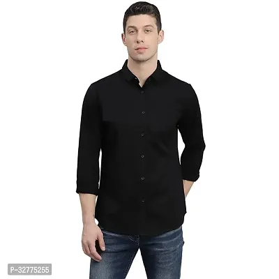 Reliable Polyester Solid Long Sleeves Casual Shirts For Men-thumb0