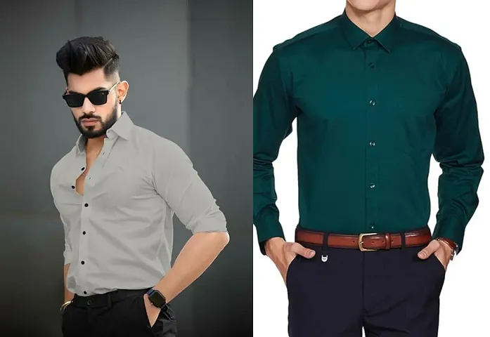 Trendy Polyester Long Sleeves Casual Shirt 