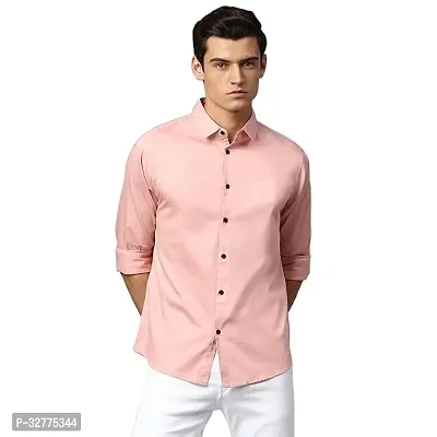 Reliable Polyester Solid Long Sleeves Casual Shirts For Men-thumb0