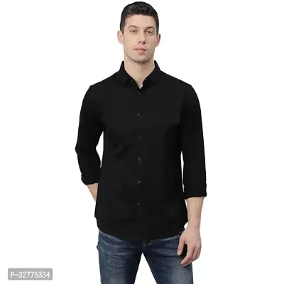 Reliable Polyester Solid Long Sleeves Casual Shirts For Men-thumb0