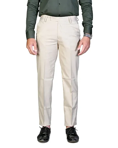 Mens Regular Fit Formal Trousers/Pants (Polyester Viscose Blend