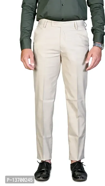 Elegant Polyester Blend Solid Formal Trousers For Men- 2 Pieces-thumb5