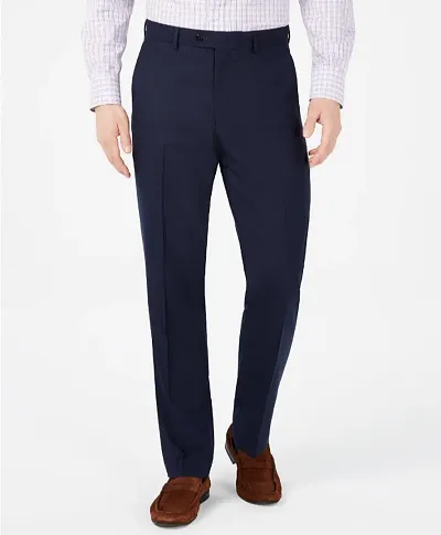 Stylish Viscose Solid Slim Fit Formal Trouser