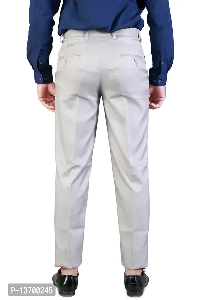 Elegant Polyester Blend Solid Formal Trousers For Men- 2 Pieces-thumb2