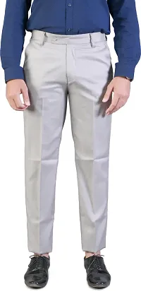 Elegant Polyester Blend Solid Formal Trousers For Men- 2 Pieces-thumb2
