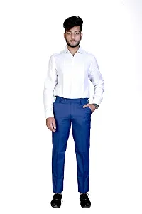 CHARLIE CARLOS Men's Regular Fit Formal Trousers (Polyester Viscose Blend, 40) Navy Blue-thumb4