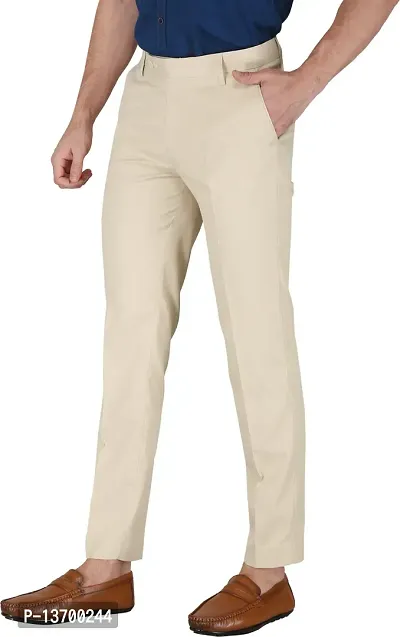 Elegant Polyester Solid  Formal Trousers For Men- 2 Pieces-thumb5