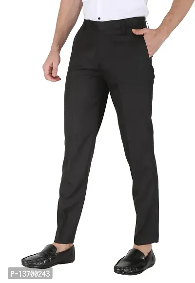 Elegant Viscose Solid  Formal Trousers For Men- 2 Pieces-thumb3