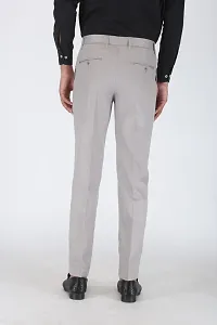 Stylish Grey Viscose Rayon Solid Formal Trousers For Men-thumb1