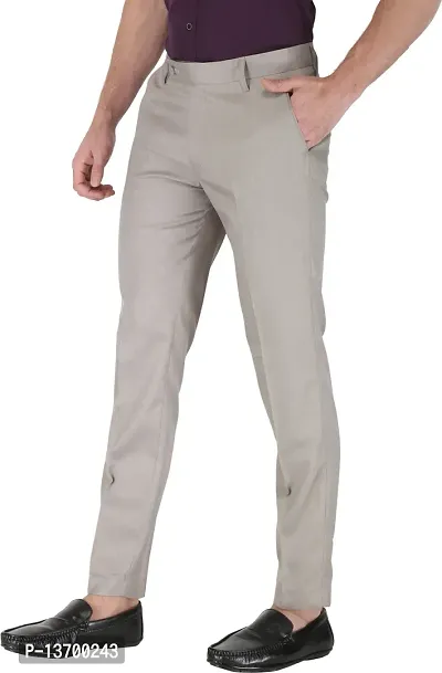 Elegant Viscose Solid  Formal Trousers For Men- 2 Pieces-thumb4