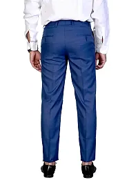 CHARLIE CARLOS Men's Regular Fit Formal Trousers/Pants (Polyester Viscose Blend,36) Royal Blue-thumb1