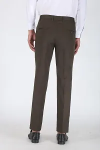 Stylish Green Polycotton Solid Formal Trousers For Men-thumb1