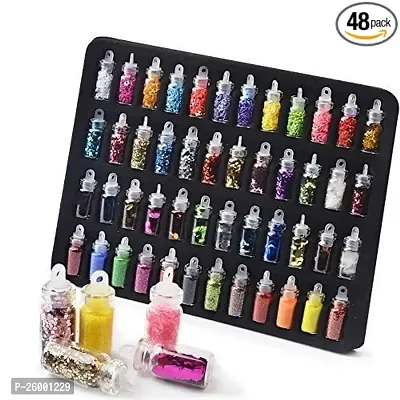 48 In 1 Set Of 3D Nail Art Glitter Bottle-thumb0