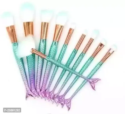 Makeup Fish Tail Brush Pack Of 10-thumb0