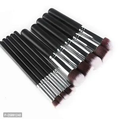 10 Pc Black Makeup Brushs-thumb0