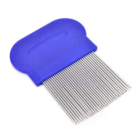 AlexVyan Terminator Lice Comb No Nit Hair Rid Headlice Superdensity Stainless Steel Metal Teeth Remove Nits Brush Comb