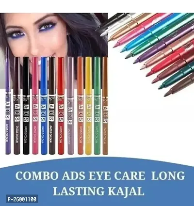 Ads Waterproof Excellent Multicolor Kajal Pack Of 12-thumb0