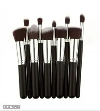 Makeup Brush Set Black 10 Pieces-thumb0