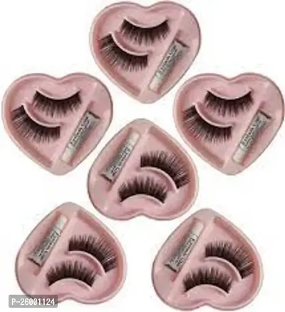 Bonjour False-Fake Eyelashes With Glue Pack Of 6 Pair-thumb0