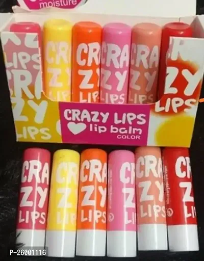 Crazy Lips Color Lip Balm Combo Pack Of 12 Multicolor-thumb0