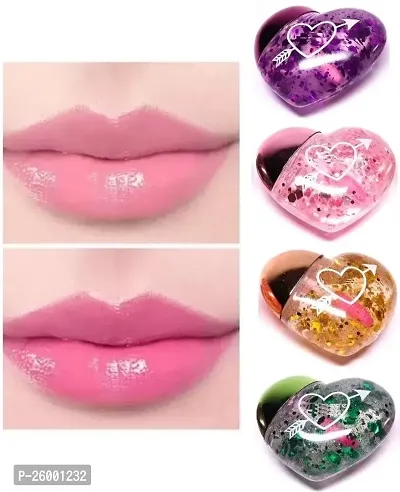 Heart Shape Pink Lip Gloss Tint Pack Of 4-thumb0