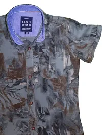 Stylish Multicoloured Rayon Digital Printed Shirts For Boys-thumb2