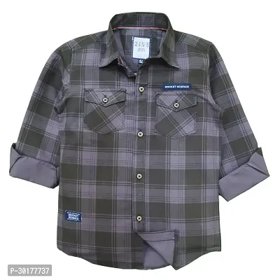 Stylish Multicoloured Cotton Checked Shirt For Boys-thumb0